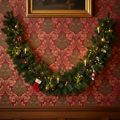 Luxury 270cm Green Christmas Swag