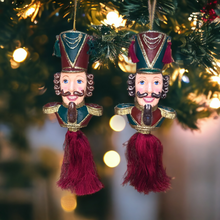 Load image into Gallery viewer, Christmas Nutcracker Bust And Tassel Hanging Decoration
