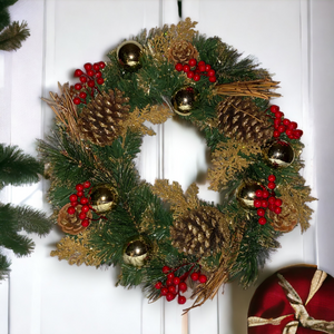 Christmas 40cm Gold Dressed Wreath