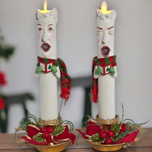 Katherines Collection Christmas Carolling Candle Holders