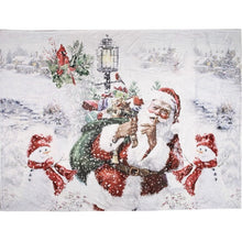 Load image into Gallery viewer, Santa Claus and Snowmen Christmas Throw
