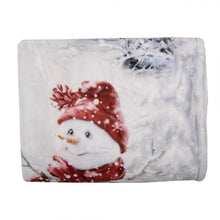 Load image into Gallery viewer, Santa Claus and Snowmen Christmas Throw
