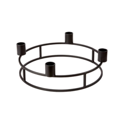 Black 4 Candle Holder Ring