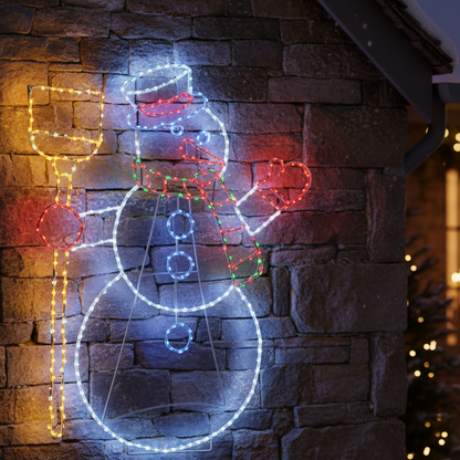 Twinkling Flexibright Christmas Snowman Display Decoration 1m
