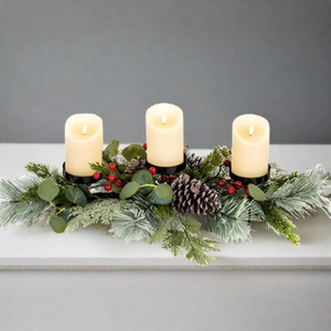 Pinecone and Eucalyptus Candle Holder Centrepiece
