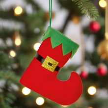 Load image into Gallery viewer, Red Elf Boot Hanging Decoration
