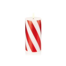 Load image into Gallery viewer, Set of 3 Red Spiral Stripe LED Candle
