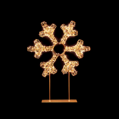 Rose Gold Lit Snowflake Table Top Decoration