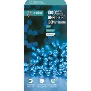 Premier 1000 Blue Timelights Battery Operated String Lights