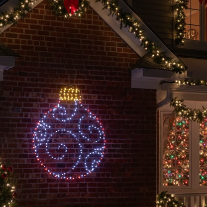 Twinkling Flexibright Red & White LED Christmas Bauble Display Decoration