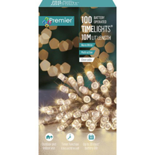 Load image into Gallery viewer, Premier TimeLights 100 Warm White LED Clear Cable String Lights
