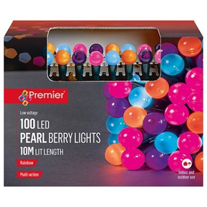 Premier 100 Rainbow Pearl Berry Lights