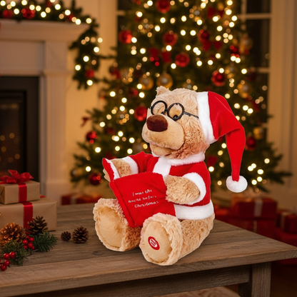 Christmas Animated Story Telling Bear