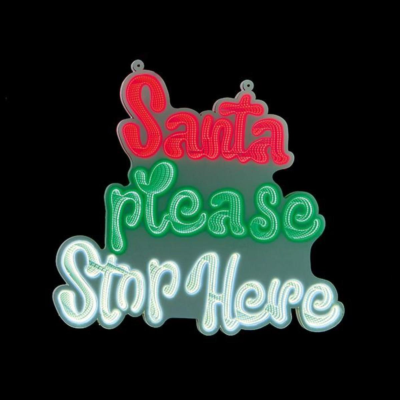Santa Please Stope Here Infinity Sign