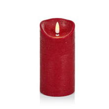 Load image into Gallery viewer, Red 18 x 9cm FlickaBright Textured Candle with Timer
