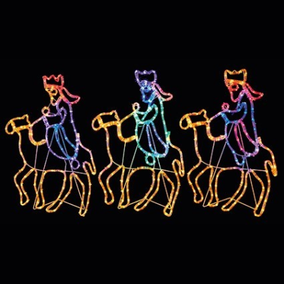 3 Wise Men on Camels LED Christmas Rope Light