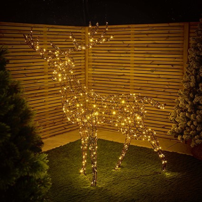 Brown Rattan Standing Stag