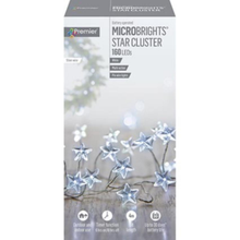 Load image into Gallery viewer, Premier 160 Microbrights White Star Christmas Cluster Lights
