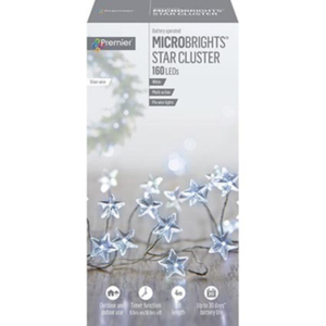 Premier 160 Microbrights White Star Christmas Cluster Lights
