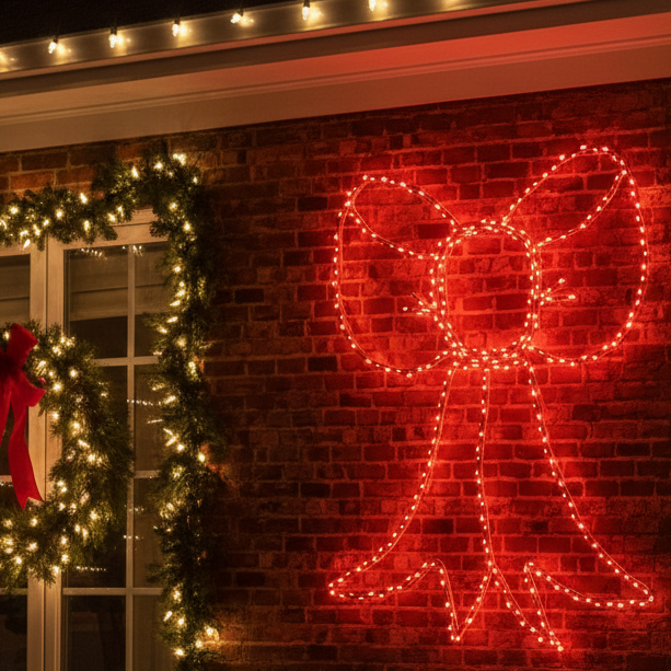 Twinkling Flexibright Red Bow 1m