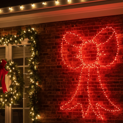 Twinkling Flexibright Red Bow 1m