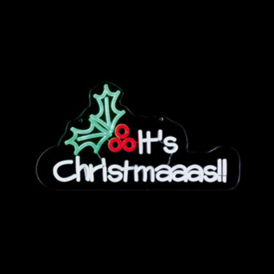 It's Christmaaas Lit Neon Christmas Sign