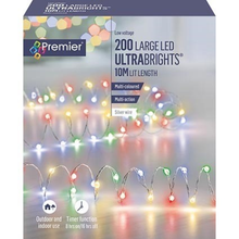 Load image into Gallery viewer, Premier 200 Multi Colour Large LED Ultrabrigths Pin Wire Lights
