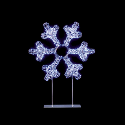 Silver Lit Snowflake Table Top Decoration