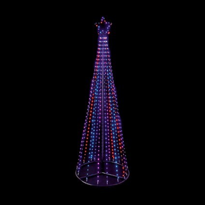 Christmas Flexibright Pyramid Tree with Rainbow LED's 2.5m