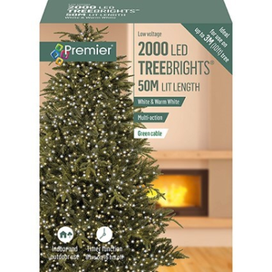 Premier TreeBrights 2000 White & Warm White LED String Lights