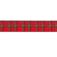 Red Plaid Ribbon 6cm x 5m