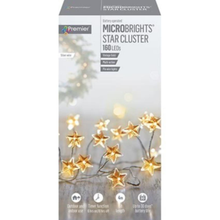 Load image into Gallery viewer, Premier 160 Microbrights Vintage Gold Star Christmas Cluster Lights

