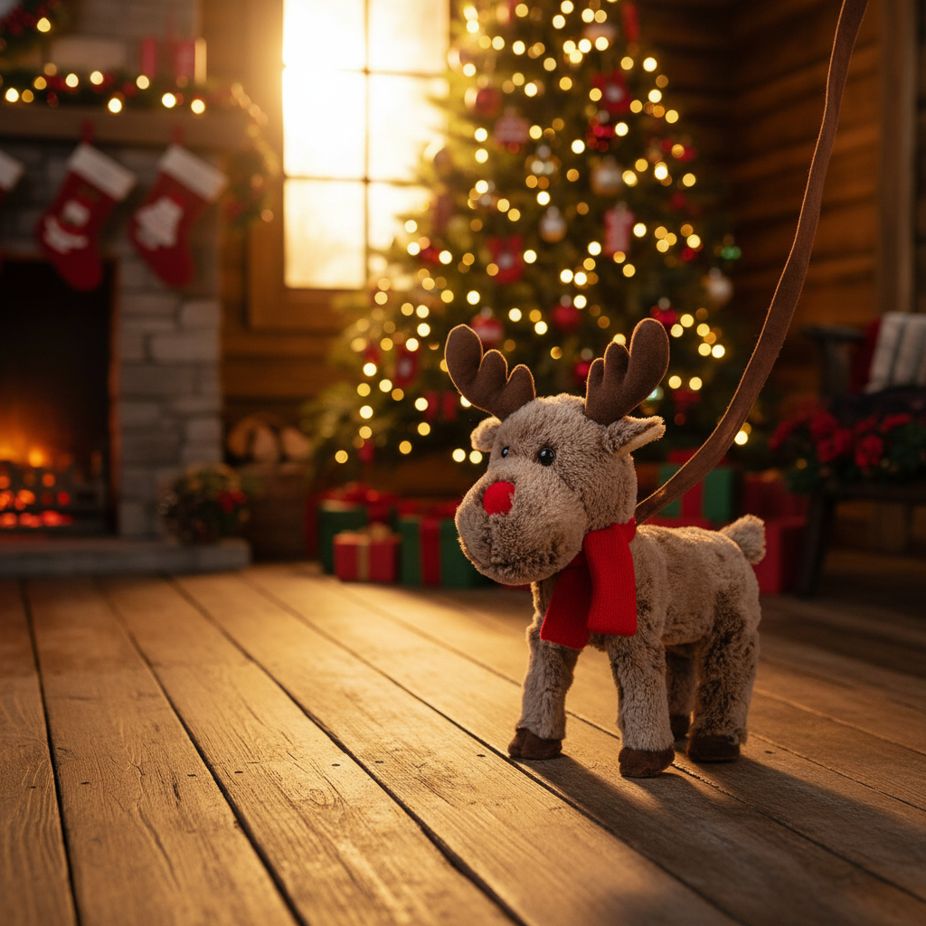 Christmas Animated Musical Walking Reindeer with Lead