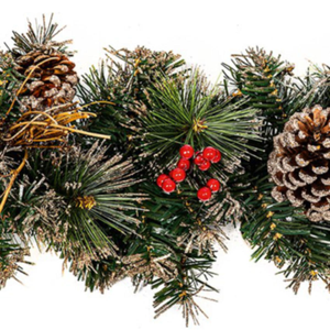 Dressed Garland with Pinecones and Berries 1.8m