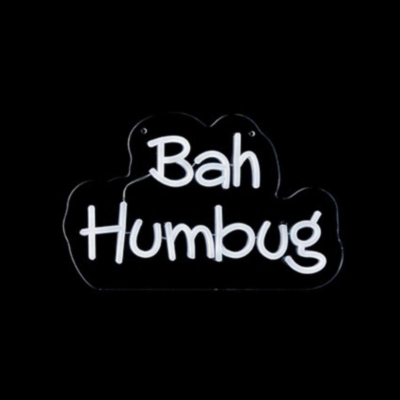 Bah Humbug Lit Neon Christmas Sign