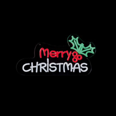 Merry Christmas Lit Neon Christmas Sign