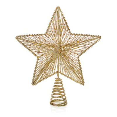 Gold Glitter Star Christmas Tree Topper
