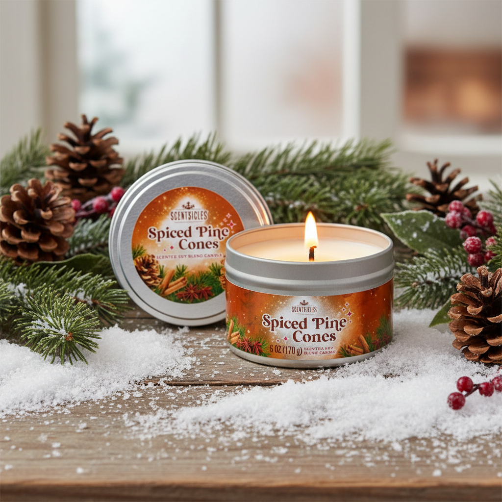Scentsicles Christmas Candle Spiced Pine Cones