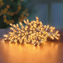 Load image into Gallery viewer, Premier TimeLights 100 Vintage Gold LED Clear Cable String Lights
