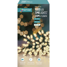 Load image into Gallery viewer, Premier 1000 Warm White Timelights Battery Operated String Lights
