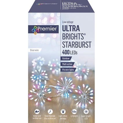 Premier 20 Ultrabrights Rainbow Starburst String Lights