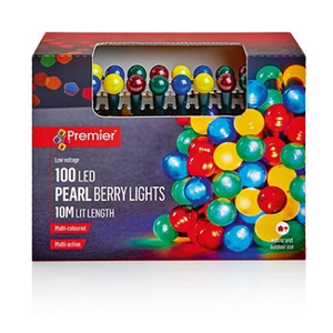 Premier 100 Multi Colour Pearl Berry Lights