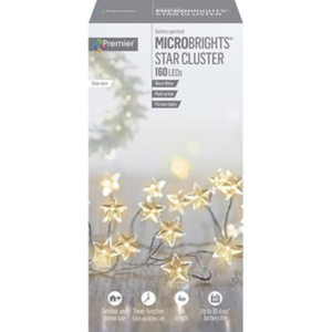 Premier 160 Microbrights Warm White Star Cluster Lights