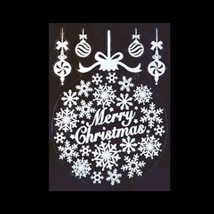 Merry Christmas Bauble Window Sticker