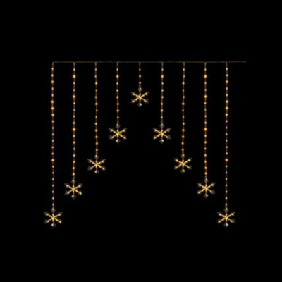 1.2 x 1.2m Warm White LED Flexibright Snowflake V Curtain Lights
