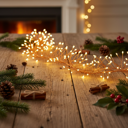 Premier Rose Gold Ultrabright 2.7m Garland Pin Wire with 430 Warm White LED Lights