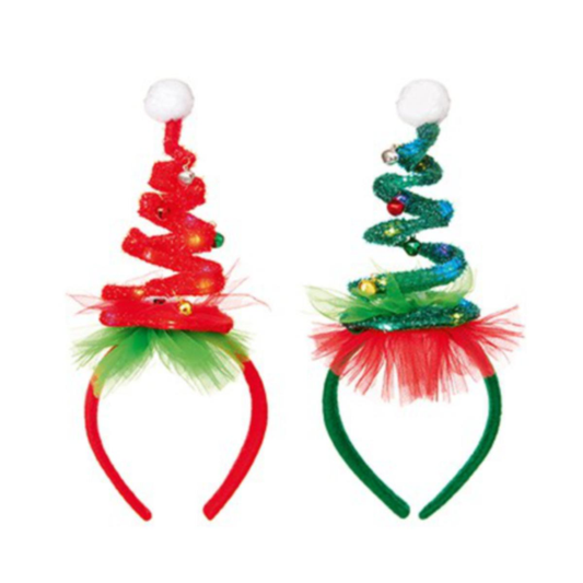 Spiral Christmas Tree Lit Headband