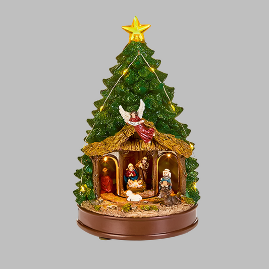 Animated Nativity Christmas Tree Decoration