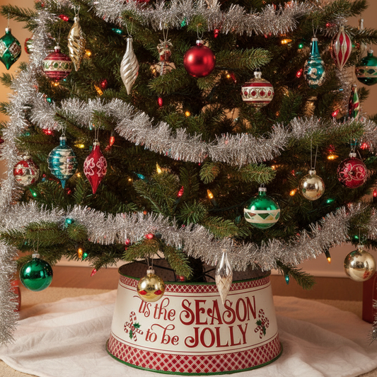 Rustic Vintage Style Christmas Tree Skirt