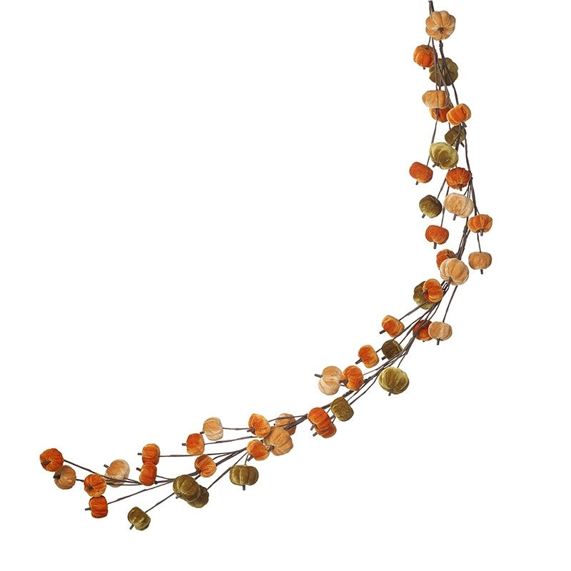 Autumn Velvet Pumpkin Garland